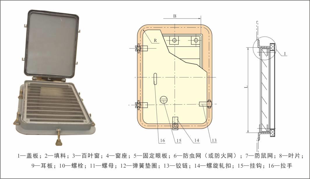 船用固定鋼質百葉窗 船用固定鋼質百葉窗